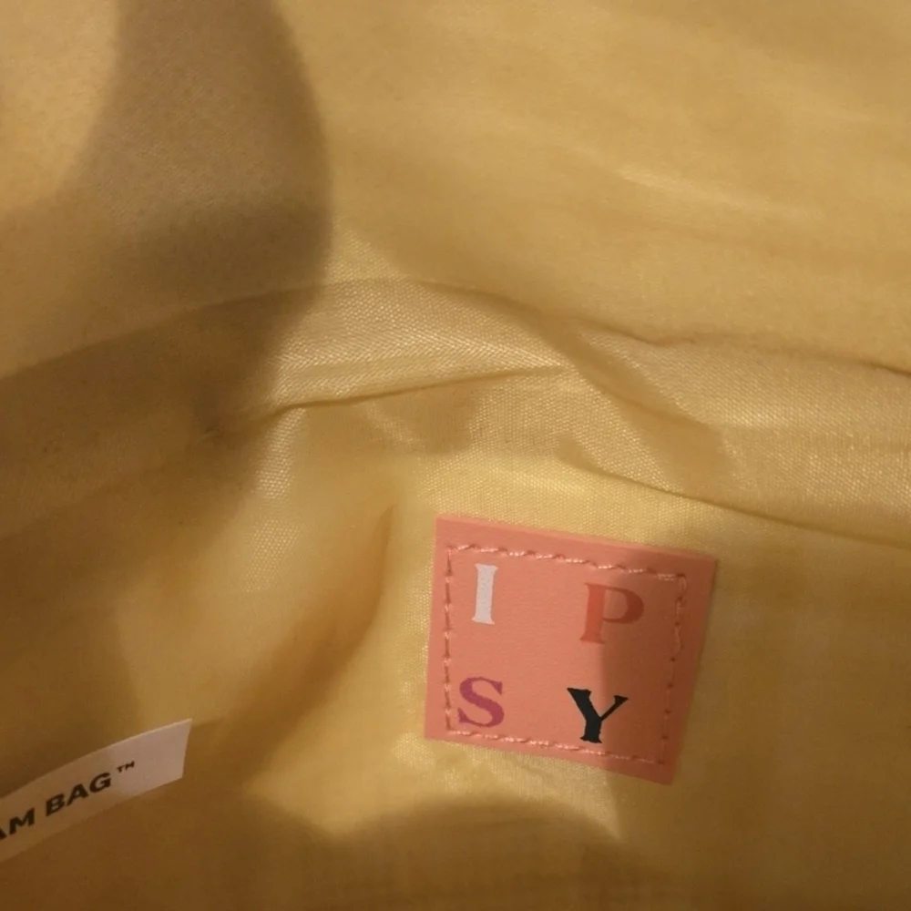 Ipsy, Brown & Yellow Cosmetic Bag-NWOT